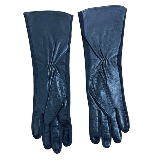 Vintage Black Leather Gloves - Picture 3 of 6